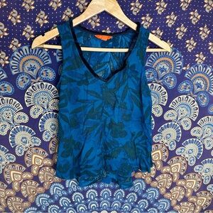 🦋5/20$🦋 teal floral print tank top